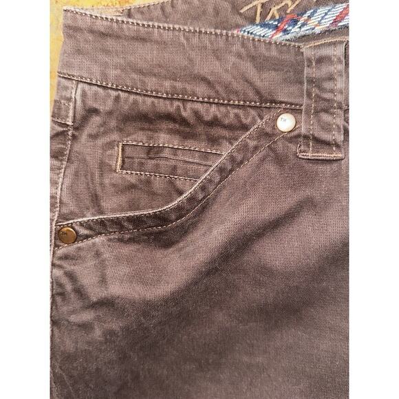 Tommy Hilfiger Women’s Brown Pants Size 14 Solid Flat Front Boot Cut - Picture 4 of 13